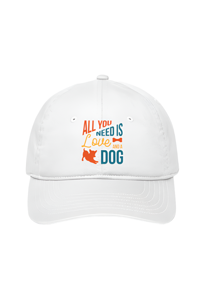 Unisex Baseball Cap - All you need is love and a dog Quote DTF Print