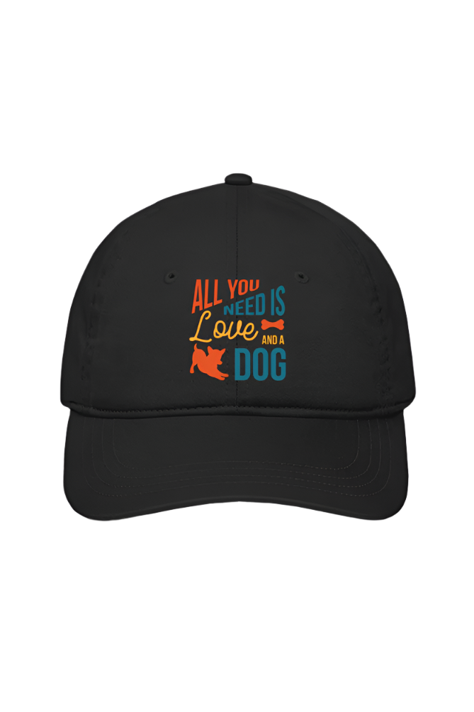 Unisex Baseball Cap - All you need is love and a dog Quote DTF Print