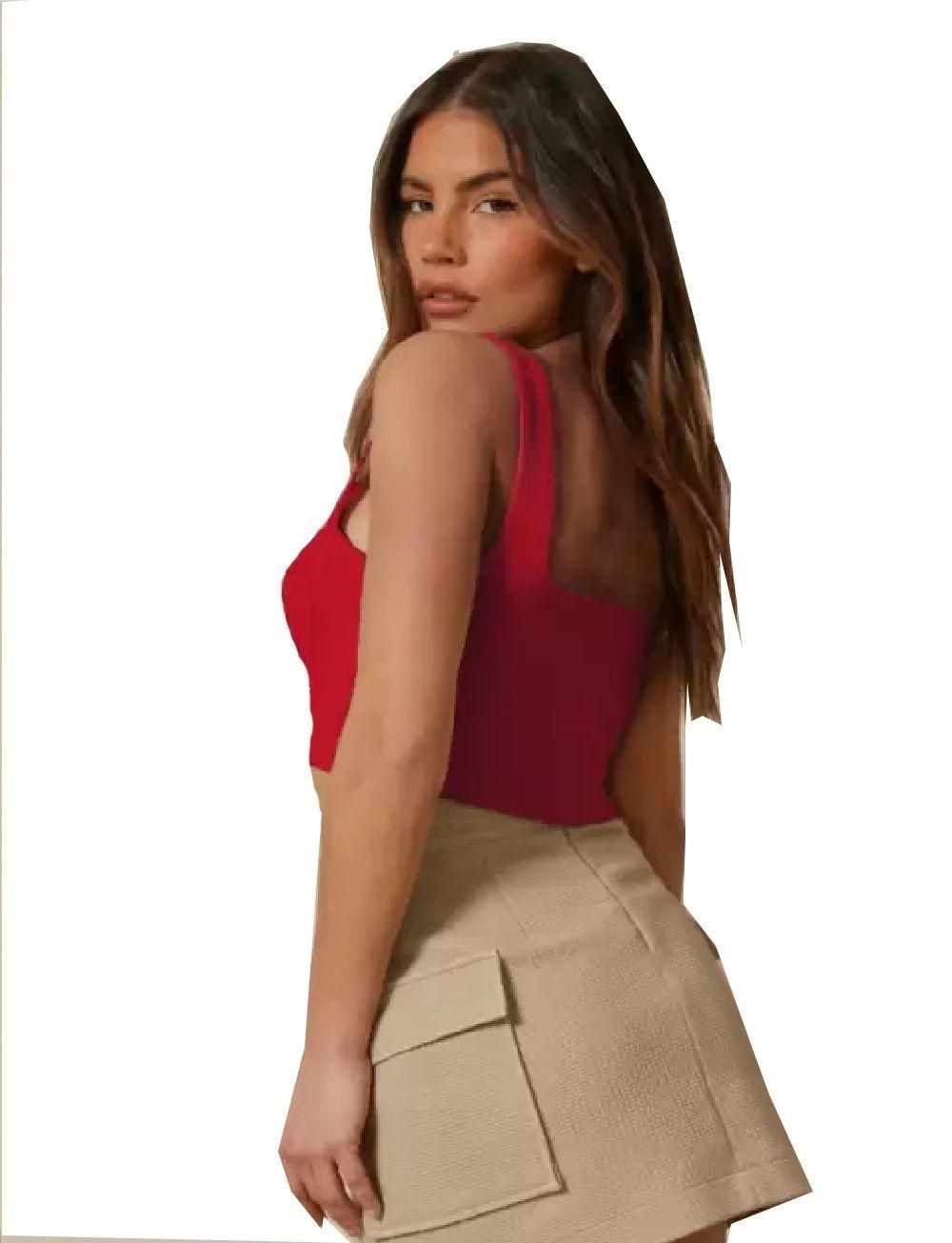 Clafoutis Pack of 3 Lady New Design Square Neck Crop Top