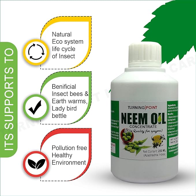 Chipku -Pure Cold Pressed, Water Soluble Insects neem Oil for Spray on Plants and Garden (250 ml)…