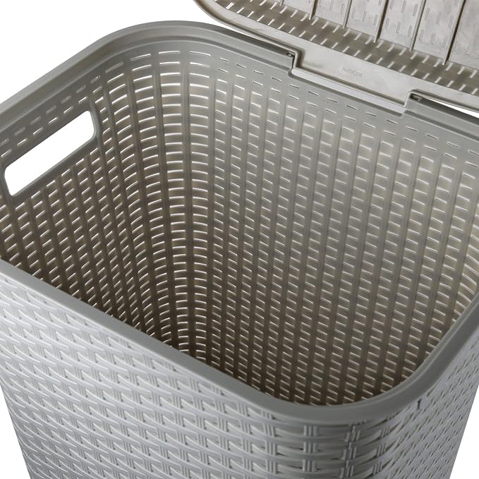 Cello Eliza Plastic Laundry Basket, L.Grey