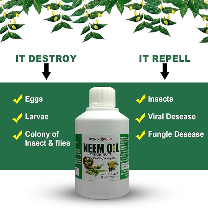 Chipku -Pure Cold Pressed, Water Soluble Insects neem Oil for Spray on Plants and Garden (250 ml)…