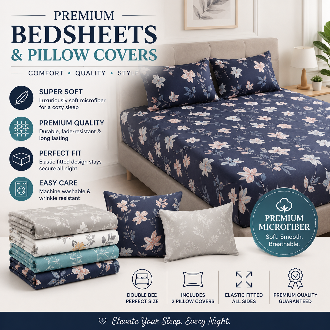 Bedsheets and Pillow Covers