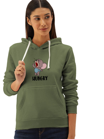 Hungry Jerry Cartoon Printed Premium Quality Hoodies For Women