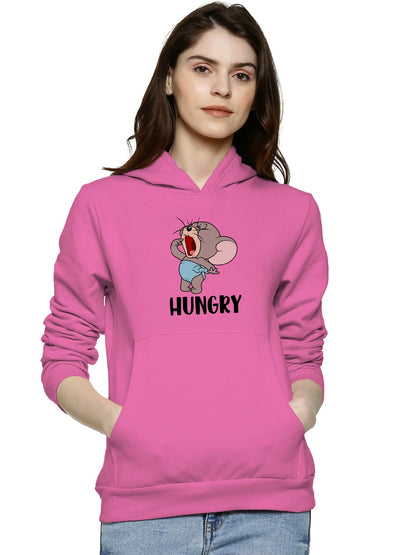 Hungry Jerry Cartoon Printed Premium Quality Hoodies For Women