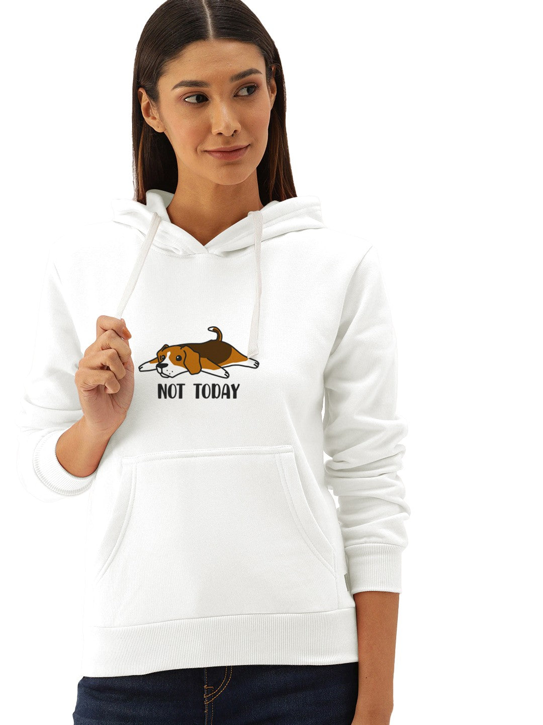 Not Today Printed Premium Quality Hoodies For Women