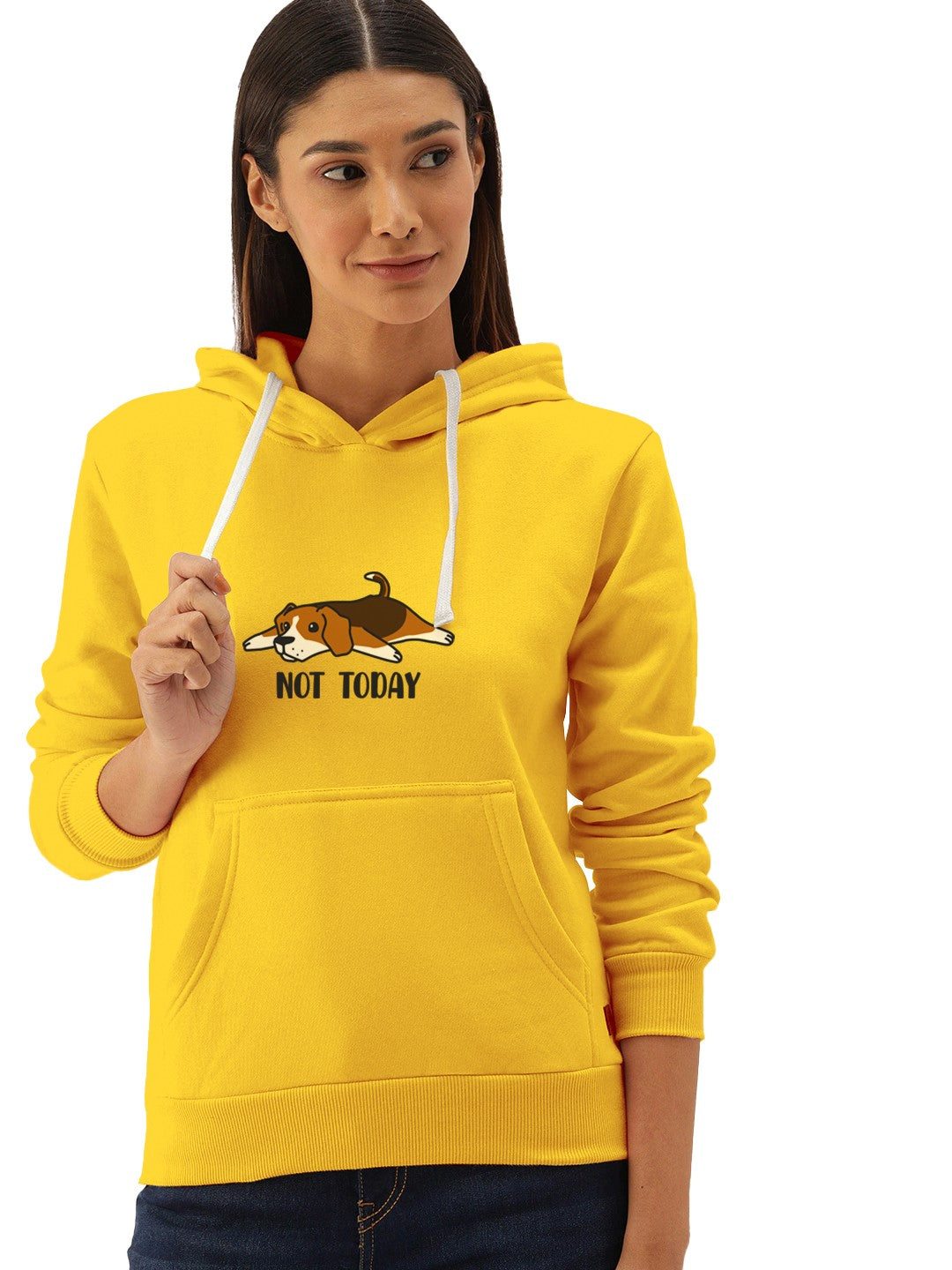 Not Today Printed Premium Quality Hoodies For Women