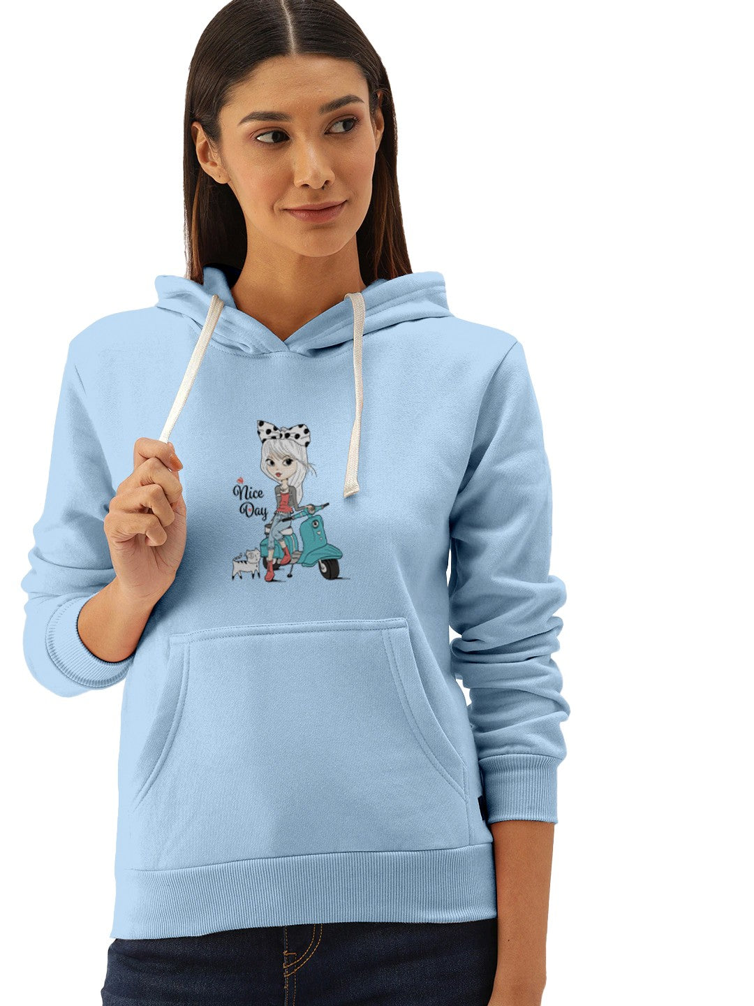 Nice Day Printed Premium Quality Hoodie For Women