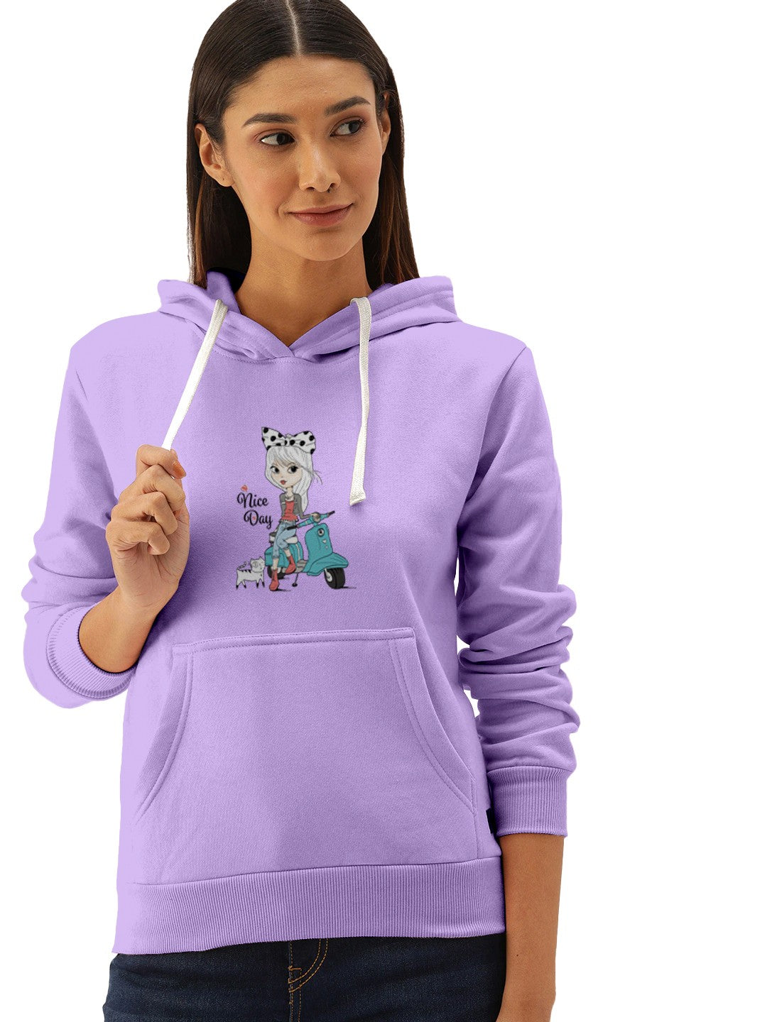 Nice Day Printed Premium Quality Hoodie For Women