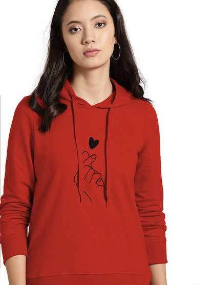 Love Print Premium Quality Hoodie for Women