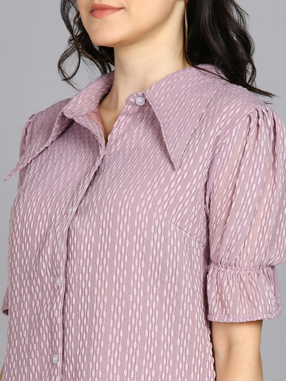 Prettify Womens Lavender Shirt
