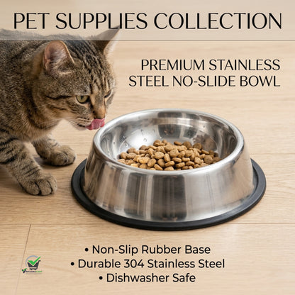 Stainless Steel Feeding Bowls for Pet (Multicolor, 1200 ml)