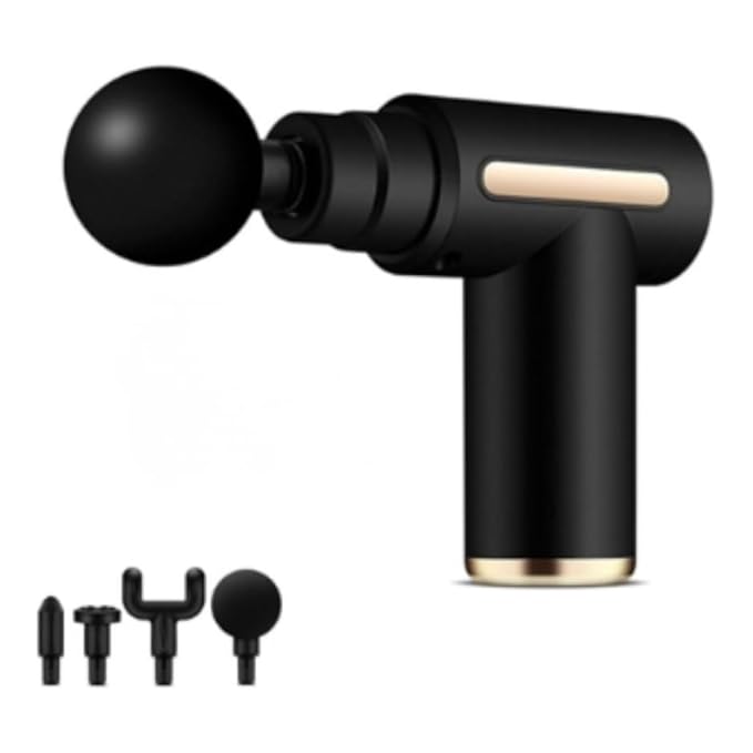 Massage Gun Vibrator With 6 Adjustable Speed for Pain Relief with 4 Heads | Ultra Quiet & Portable Massager