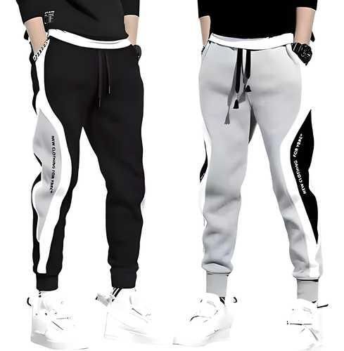 Men Regular Fleeced Track Pant (Pack of 2)