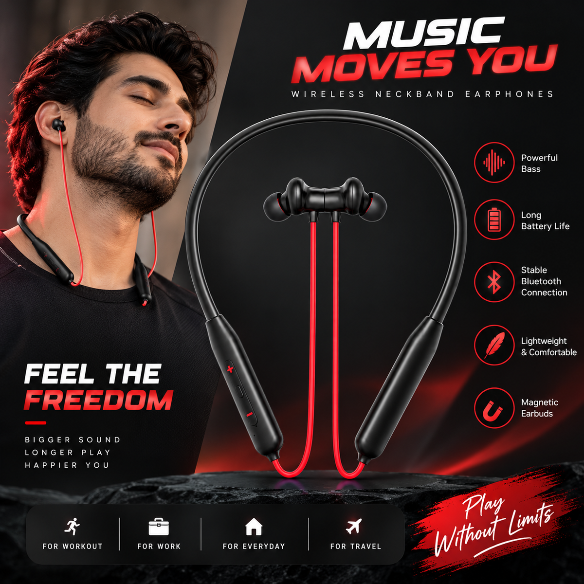 Bluetooth Wireless Neckband