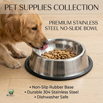 Stainless Steel Feeding Bowls for Pet (Multicolor, 1200 ml)
