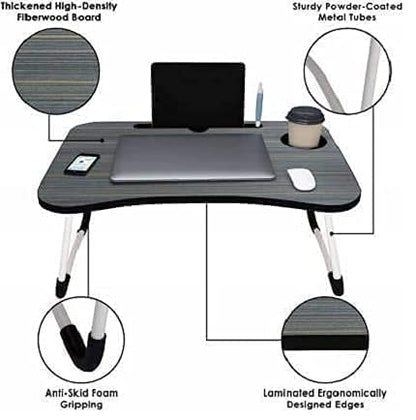 Mistri Office Table for Home/Writing Desk for Office/Folding Table for School/Folding Study Table/Work from Home Multipurpose Table (Black)