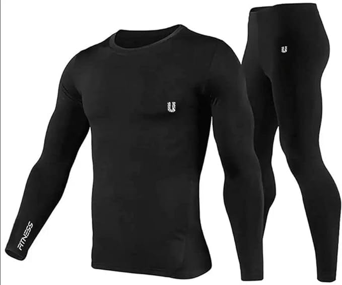 Unbeatable Polyester Spandex Men's Sports Running Set Compression Shirt + Pants Skin-Tight Long Sleeves Quick Dry Fitness Tracksuit Gym Yoga Suits