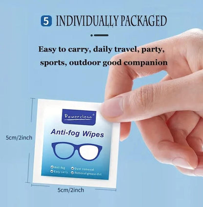 Anti Fog Wipes | Cleaner Lens Wipes, Eye Glasses Cleaner Wipes (100 pcs)