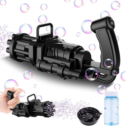 Bubble Gun- 8 Hole | Automatic Gatling Bubble Gun - Assorted Color