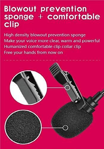 Collar Mic for Voice Recording with Type C to 3.5 mm Jack Audio Connector