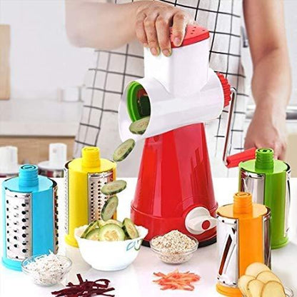 4 in 1 Drum Grater | Shredder | Slicer for Vegetable, Fruit, Chocolate, Dry Fruits, Salad