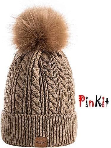 Women's Pompom Winter Beanie Knit Ski Cap (Pack of 2)
