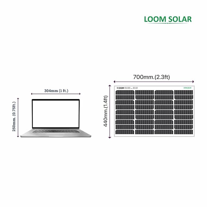 LOOM SOLAR Panel 55 WATT/12 V Mono PERC