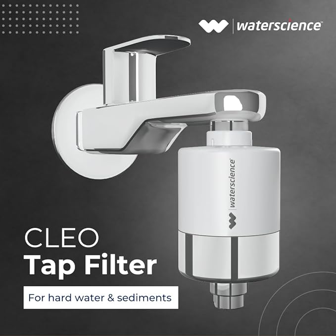 WaterScience CLEO Shower and Tap Filter for Hard Water | Water Softener for Bathroom | Hard Water Filter