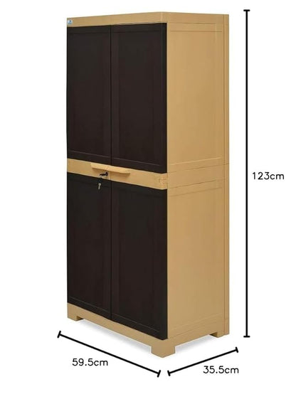 Nilkamal Freedom Mini Medium (FMM) Plastic Cabinet for Storage| Space & Clothes Organizer| Shelves| Cupboard| Almari| Wardrobe| Living Room| Adult & Kids| Multipurpose for Home Kitchen & Office