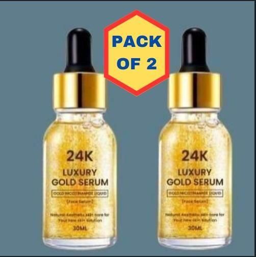 24K Gold Face Serum | Improves Dullness Reduces fine lines | (30 ml) (Pack Of 2)