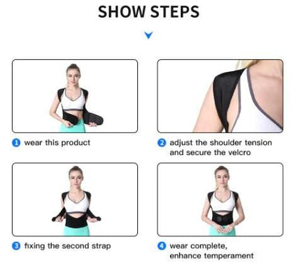 Adjustable Back Posture Corrector | Slouching Relieve Pain Belt for Women & Men