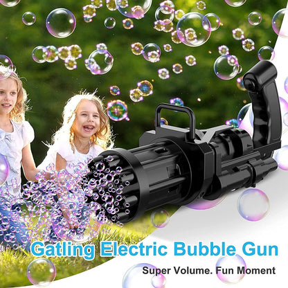 Bubble Gun- 8 Hole | Automatic Gatling Bubble Gun - Assorted Color