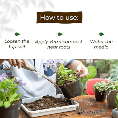 TrustBasket Organic Vermicompost Fertilizer Manure For Plants 5 Kg