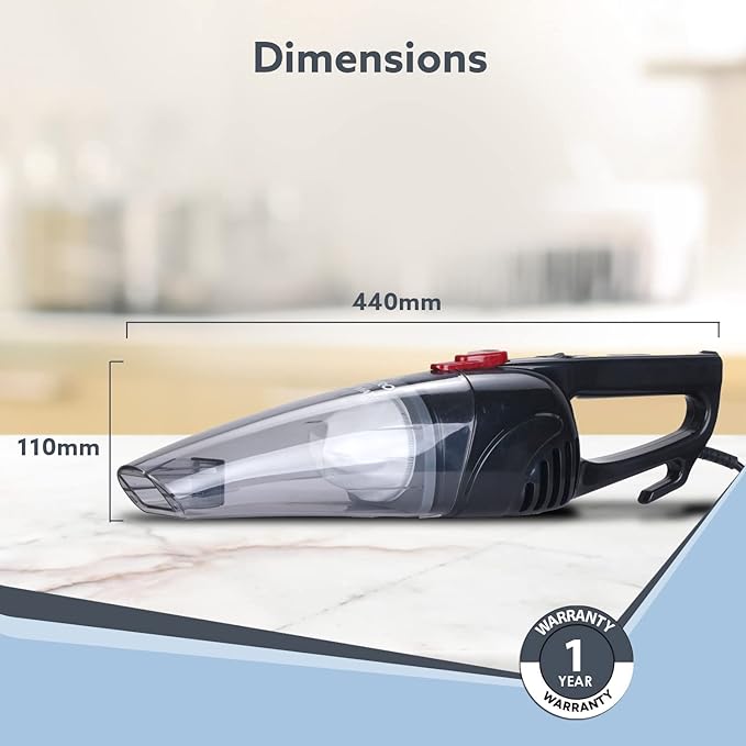 AGARO Regal 800 Watts Handheld Vacuum Cleaner - Lightweight and Mini Size