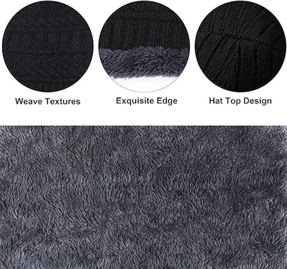 Fitness Mantra® Winter Woolen Beanie Cap & Muffler for Men & Women| Beanie Cap| Winter Clothing Set| Woolen Topaa| Winter Cap| Head & Neck Warmer| 1 Set|