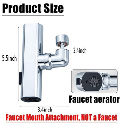 3 in 1 Waterfall Kitchen Faucet | 360 Degree Touch Faucet | Extender for Kitchen Sink