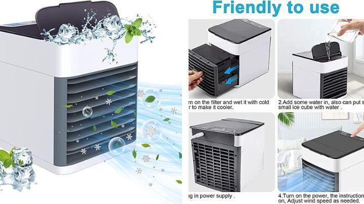 Portable Mini Air Conditioner Small Size 500 ml Water Tank USB Powered