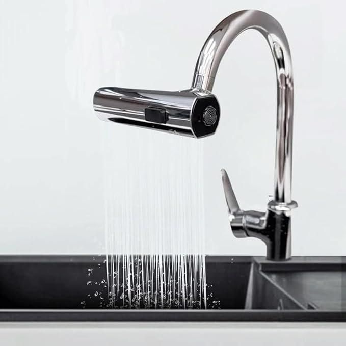 3 in 1 Waterfall Kitchen Faucet | 360 Degree Touch Faucet | Extender for Kitchen Sink