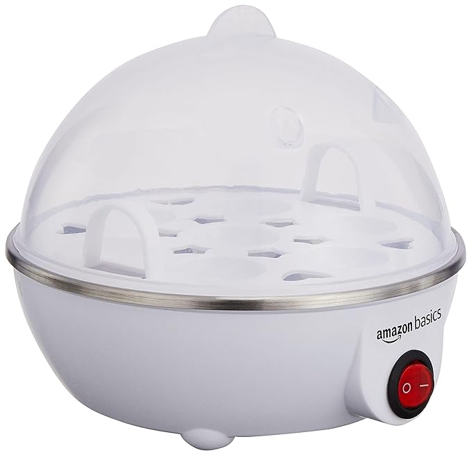 Amazon Basics Electric Egg Boiler | 3 Boiling Modes | Automatic Operation | Overheat Protection