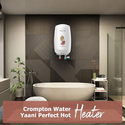 Crompton InstaBliss 3-L Instant Water Heater (Geyser) with Advanced 4 Level Safety (White)