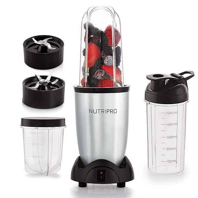 NutriPro Juicer Mixer Grinder - Smoothie Maker - 500 Watts (3 Jars 2 Blades)