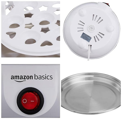 Amazon Basics Electric Egg Boiler | 3 Boiling Modes | Automatic Operation | Overheat Protection