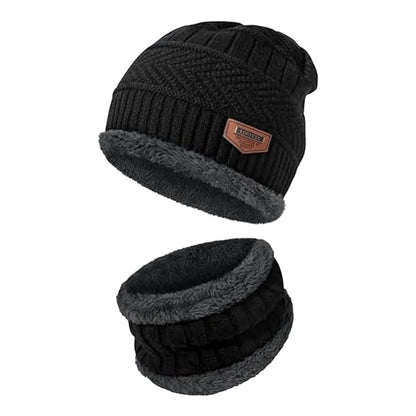 Fitness Mantra® Winter Woolen Beanie Cap & Muffler for Men & Women| Beanie Cap| Winter Clothing Set| Woolen Topaa| Winter Cap| Head & Neck Warmer| 1 Set|