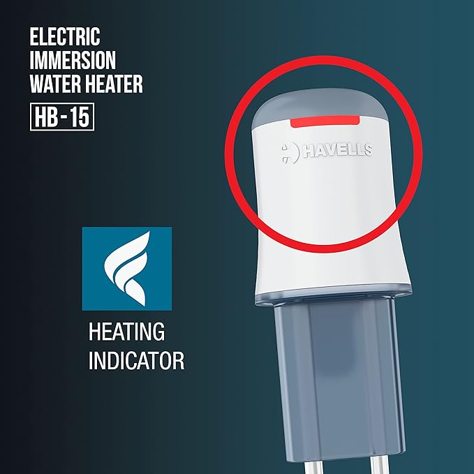 Havells Water Proof Immersion Water Heater HB 15 1500 Watt (White Blue)