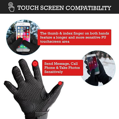 Steelbird Polyester Full Finger Bike Riding Gloves With Touch Screen Sensitivity At Thumb & Index Finger, Protective Off-Road Motorbike Racing (Medium, Black Grey, Cycling)