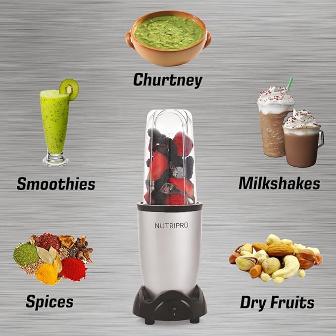 NutriPro Juicer Mixer Grinder - Smoothie Maker - 500 Watts (3 Jars 2 Blades)