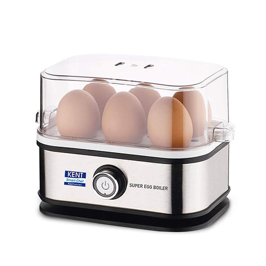 KENT 16069 Super Egg Boiler 400W | Boils upto 6 Eggs At a Time | 3 Boiling Modes | Stainless Steel Body and Heating Plate | Automatic Turn-Off