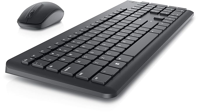 Dell USB Wireless Keyboard and Mouse Set- KM3322W, Anti-Fade & Spill-Resistant Keys, up to 36 Month Battery Life, 3Y Advance Exchange Warranty, Black