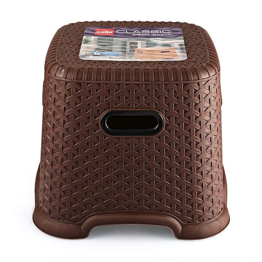 CELLO Classic Perfect Posture Plastic Stool, Small, Brown